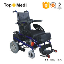Equipo de discapacidad de Topmedi silla de ruedas de acero de pie
